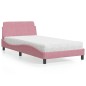 vidaXL Bett mit Matratze Rosa 100x200 cm Samt vidaXL Bett mit Matratze Rosa 100x200 cm Samt