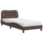 vidaXL Bett mit Matratze Braun 90x200 cm Kunstleder vidaXL Bett mit Matratze Braun 90x200 cm Kunstleder