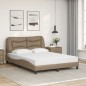 vidaXL Bett mit Matratze Cappuccino-Braun 140x200 cm Kunstleder vidaXL Bett mit Matratze Cappuccino-Braun 140x200 cm Kunstleder