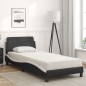 vidaXL Bett mit Matratze Schwarz und Weiß 90x200 cm Kunstleder vidaXL Bett mit Matratze Schwarz und Weiß 90x200 cm Kunstleder