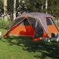 vidaXL Familienzelt mit Vorzelt 6 Personen Grau und Orange Wasserdicht vidaXL Familienzelt mit Vorzelt 6 Personen Grau und Orange Wasserdicht