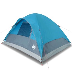 vidaXL Kuppel-Familienzelt 6 Personen Blau Wasserdicht