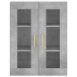 Highboard Betongrau 69,5x34x180 cm Holzwerkstoff Highboard Betongrau 69,5x34x180 cm Holzwerkstoff