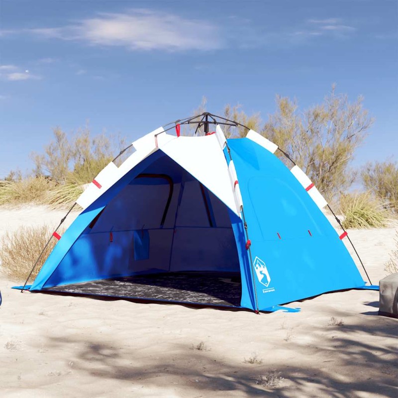 vidaXL Strandzelt 3 Personen Azurblau Quick Release Wasserdicht vidaXL Strandzelt 3 Personen Azurblau Quick Release Wasserdicht