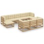 vidaXL 10-tlg. Garten-Lounge-Set mit Kissen Honigbraun Massivholz vidaXL 10-tlg. Garten-Lounge-Set mit Kissen Honigbraun Massivholz
