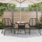 vidaXL Gartenstühle 2 Stk. Schwarz Poly Rattan vidaXL Gartenstühle 2 Stk. Schwarz Poly Rattan
