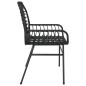 vidaXL Gartenstühle 2 Stk. Schwarz Poly Rattan vidaXL Gartenstühle 2 Stk. Schwarz Poly Rattan