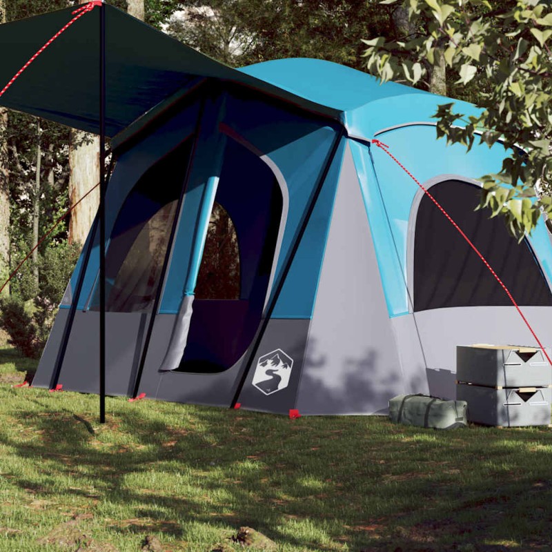 vidaXL Campingzelt 5 Personen Blau Wasserdicht vidaXL Campingzelt 5 Personen Blau Wasserdicht