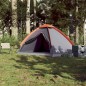 vidaXL Kuppel-Campingzelt 4 Personen Grau und Orange Wasserdicht vidaXL Kuppel-Campingzelt 4 Personen Grau und Orange Wasserdicht