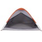 vidaXL Kuppel-Campingzelt 4 Personen Grau und Orange Wasserdicht vidaXL Kuppel-Campingzelt 4 Personen Grau und Orange Wasserdicht