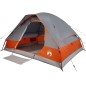 vidaXL Kuppel-Campingzelt 4 Personen Grau und Orange Wasserdicht vidaXL Kuppel-Campingzelt 4 Personen Grau und Orange Wasserdicht