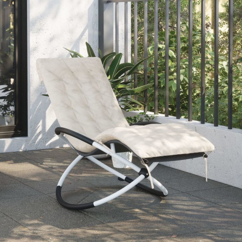 vidaXL Sonnenliegen-Auflage Creme 160x50x10 cm Wildleder-Optik vidaXL Sonnenliegen-Auflage Creme 160x50x10 cm Wildleder-Optik