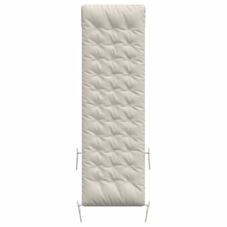 vidaXL Sonnenliegen-Auflage Creme 160x50x10 cm Wildleder-Optik