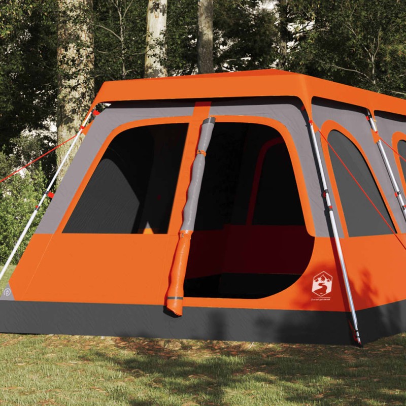 vidaXL Kuppel-Familienzelt 10 Personen Grau und Orange Quick Release vidaXL Kuppel-Familienzelt 10 Personen Grau und Orange Quick Release