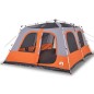 vidaXL Kuppel-Familienzelt 10 Personen Grau und Orange Quick Release vidaXL Kuppel-Familienzelt 10 Personen Grau und Orange Quick Release