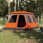vidaXL Kuppel-Familienzelt 10 Personen Grau und Orange Quick Release vidaXL Kuppel-Familienzelt 10 Personen Grau und Orange Quick Release