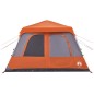 vidaXL Kuppel-Familienzelt 10 Personen Grau und Orange Quick Release vidaXL Kuppel-Familienzelt 10 Personen Grau und Orange Quick Release