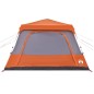 vidaXL Kuppel-Familienzelt 10 Personen Grau und Orange Quick Release vidaXL Kuppel-Familienzelt 10 Personen Grau und Orange Quick Release