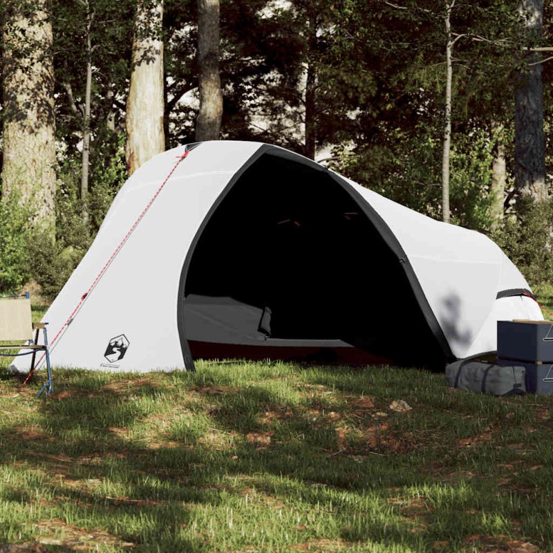 vidaXL Kuppel-Campingzelt 4 Personen Weiß Dunkel Wasserdicht vidaXL Kuppel-Campingzelt 4 Personen Weiß Dunkel Wasserdicht