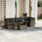 vidaXL 8-tlg. Garten-Sofagarnitur mit Kissen Grau Poly Rattan vidaXL 8-tlg. Garten-Sofagarnitur mit Kissen Grau Poly Rattan
