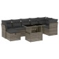 vidaXL 8-tlg. Garten-Sofagarnitur mit Kissen Grau Poly Rattan vidaXL 8-tlg. Garten-Sofagarnitur mit Kissen Grau Poly Rattan