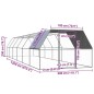 vidaXL Hühnerkäfig 3x12x2 m Verzinkter Stahl vidaXL Hühnerkäfig 3x12x2 m Verzinkter Stahl
