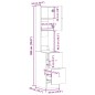 vidaXL Küchenschrank Braun Eichen-Optik 35x50x180 cm Holzwerkstoff vidaXL Küchenschrank Braun Eichen-Optik 35x50x180 cm Holzwerkstoff