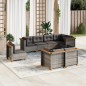 vidaXL 8-tlg. Garten-Sofagarnitur mit Kissen Grau Poly Rattan vidaXL 8-tlg. Garten-Sofagarnitur mit Kissen Grau Poly Rattan