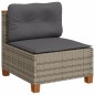 vidaXL 8-tlg. Garten-Sofagarnitur mit Kissen Grau Poly Rattan vidaXL 8-tlg. Garten-Sofagarnitur mit Kissen Grau Poly Rattan