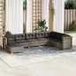 vidaXL 8-tlg. Garten-Sofagarnitur mit Kissen Grau Poly Rattan vidaXL 8-tlg. Garten-Sofagarnitur mit Kissen Grau Poly Rattan