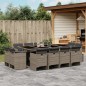 vidaXL 13-tlg. Garten-Essgruppe mit Kissen Grau Poly Rattan vidaXL 13-tlg. Garten-Essgruppe mit Kissen Grau Poly Rattan