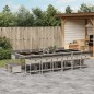 vidaXL 17-tlg. Garten-Essgruppe mit Kissen Hellgrau Poly Rattan vidaXL 17-tlg. Garten-Essgruppe mit Kissen Hellgrau Poly Rattan
