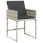 vidaXL 17-tlg. Garten-Essgruppe mit Kissen Hellgrau Poly Rattan vidaXL 17-tlg. Garten-Essgruppe mit Kissen Hellgrau Poly Rattan