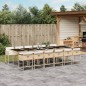 vidaXL 13-tlg. Garten-Essgruppe mit Kissen Beige Poly Rattan vidaXL 13-tlg. Garten-Essgruppe mit Kissen Beige Poly Rattan
