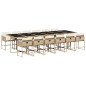 vidaXL 13-tlg. Garten-Essgruppe mit Kissen Beige Poly Rattan vidaXL 13-tlg. Garten-Essgruppe mit Kissen Beige Poly Rattan