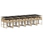 vidaXL 13-tlg. Garten-Essgruppe mit Kissen Beige Poly Rattan vidaXL 13-tlg. Garten-Essgruppe mit Kissen Beige Poly Rattan