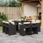 vidaXL 9-tlg. Garten-Essgruppe mit Kissen Schwarz Poly Rattan vidaXL 9-tlg. Garten-Essgruppe mit Kissen Schwarz Poly Rattan