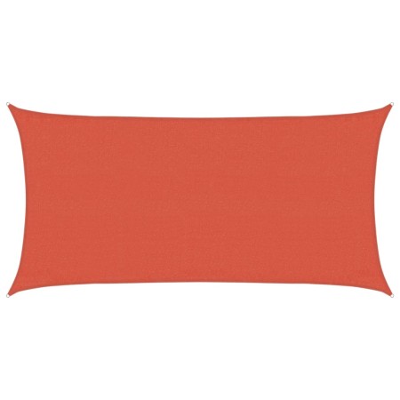 vidaXL Sonnensegel 160 g/m² Terrakottarot 3x6 m HDPE