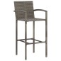 vidaXL 7-tlg. Gartenbar-Set Grau Massivholz Akazie und Poly Rattan vidaXL 7-tlg. Gartenbar-Set Grau Massivholz Akazie und Poly Rattan