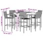 vidaXL 7-tlg. Gartenbar-Set Grau Massivholz Akazie und Poly Rattan vidaXL 7-tlg. Gartenbar-Set Grau Massivholz Akazie und Poly Rattan