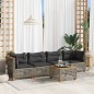 vidaXL 5-tlg. Garten-Sofagarnitur mit Kissen Grau Poly Rattan vidaXL 5-tlg. Garten-Sofagarnitur mit Kissen Grau Poly Rattan