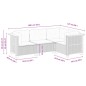 vidaXL 4-tlg. Garten-Sofagarnitur mit Kissen Schwarz Poly Rattan vidaXL 4-tlg. Garten-Sofagarnitur mit Kissen Schwarz Poly Rattan