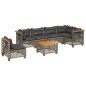 vidaXL 7-tlg. Garten-Sofagarnitur mit Kissen Grau Poly Rattan vidaXL 7-tlg. Garten-Sofagarnitur mit Kissen Grau Poly Rattan