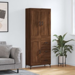 vidaXL Highboard Braun Eichen-Optik 69,5x34x180 cm Holzwerkstoff