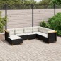 vidaXL 7-tlg. Garten-Sofagarnitur mit Kissen Schwarz Poly Rattan vidaXL 7-tlg. Garten-Sofagarnitur mit Kissen Schwarz Poly Rattan