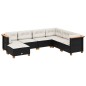 vidaXL 7-tlg. Garten-Sofagarnitur mit Kissen Schwarz Poly Rattan vidaXL 7-tlg. Garten-Sofagarnitur mit Kissen Schwarz Poly Rattan
