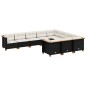 vidaXL 10-tlg. Garten-Sofagarnitur mit Kissen Schwarz Poly Rattan vidaXL 10-tlg. Garten-Sofagarnitur mit Kissen Schwarz Poly Rattan