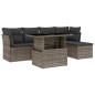 vidaXL 6-tlg. Garten-Sofagarnitur mit Kissen Grau Poly Rattan vidaXL 6-tlg. Garten-Sofagarnitur mit Kissen Grau Poly Rattan