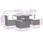vidaXL 6-tlg. Garten-Sofagarnitur mit Kissen Grau Poly Rattan vidaXL 6-tlg. Garten-Sofagarnitur mit Kissen Grau Poly Rattan