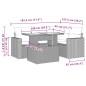 vidaXL 5-tlg. Garten-Sofagarnitur mit Kissen Grau Poly Rattan vidaXL 5-tlg. Garten-Sofagarnitur mit Kissen Grau Poly Rattan